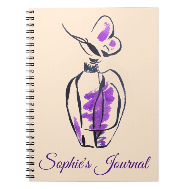 Caderno Espiral Perfume bottle fashion girl's journal (Frente)