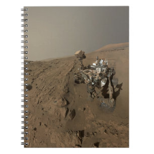 Caderno Espiral Perfuração da Curiosidade de Marte Paisagem Marcia