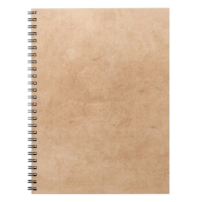 Caderno Espiral Pergaminho de textura antiga em papel (Frente)