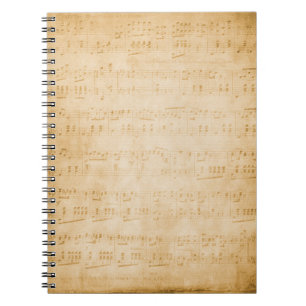 Caderno Espiral Pergaminho de vinheta antiga em segundo plano