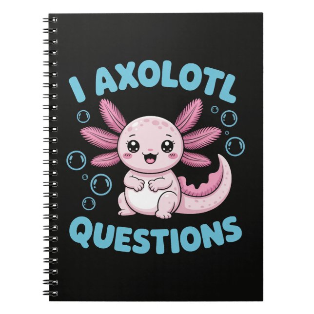 Caderno Espiral Perguntas do Axolote (Frente)