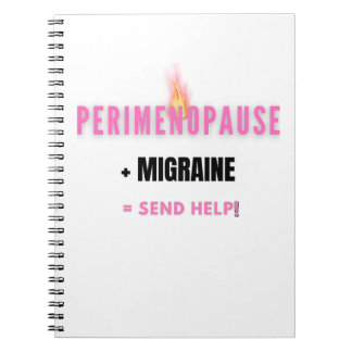 Caderno Espiral Perimenopausa + Enxaqueca = Socorro