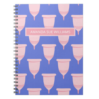 Caderno Espiral Período / Ciclo Menstrual - Seu Nome/Monograma Não