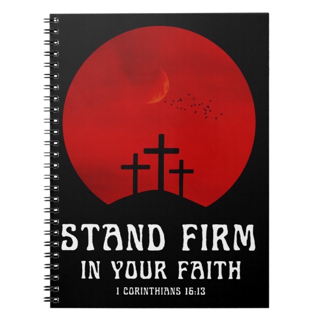 Caderno Espiral Permaneçam firmes na fé (Frente)