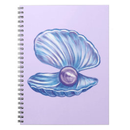 Caderno Espiral Pérola do oceano (Púrpura)