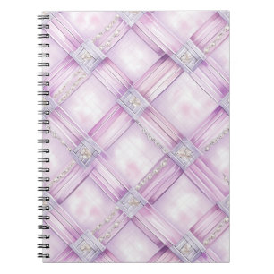 Caderno Espiral Pérolas Brancas Rosa
