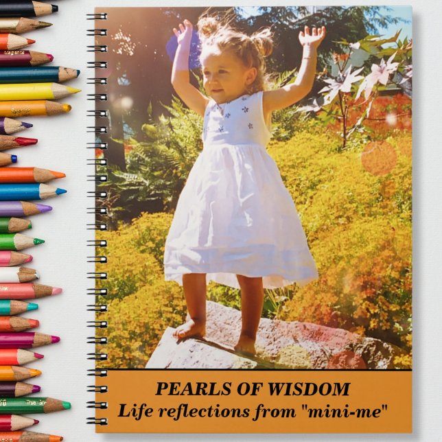 Caderno Espiral PÉROLAS DE SABEDORIA A Vida se Reflete no "mini-eu (PEARLS OF WISDOM Life Reflect from "mini-me" Notebook)