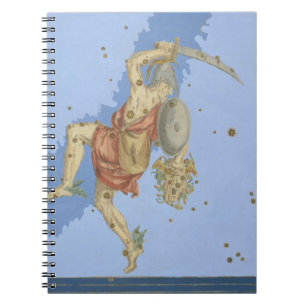 Caderno Espiral Perseus com a cabeça do Medusa, 'de Uranometria