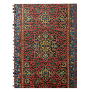 Caderno Espiral Pérsia Rug Carpet Red Blue Classic