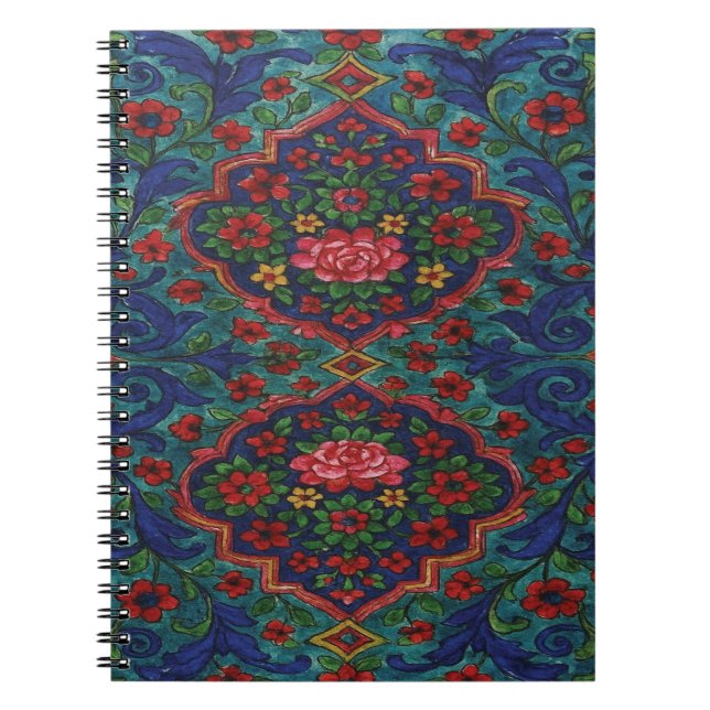 Caderno Espiral Persian Carpet Pattern Notebook – Elegant Traditio (Frente)