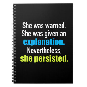 Caderno Espiral Persistiu Elizabeth Warren