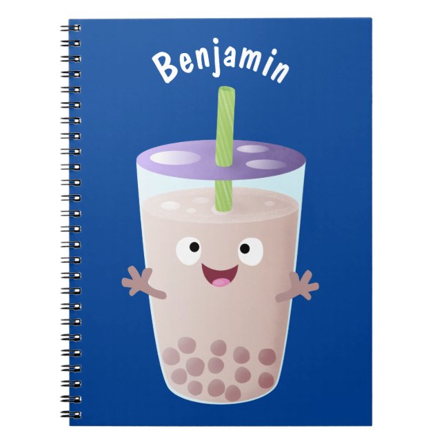 Caderno Espiral Personagem de desenho animado de bobina de chá de  (Frente)
