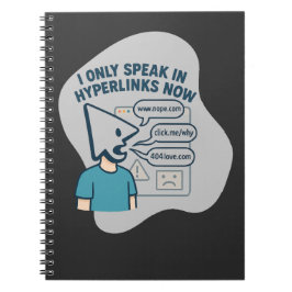 Caderno Espiral Personagem de desenho animado engraçado com o curs