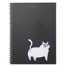 Personagem de Gato Branco Fofo e Divertido