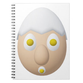 Caderno Espiral Personagem de Ovo Excêntrico RG & RA Design Fofo
