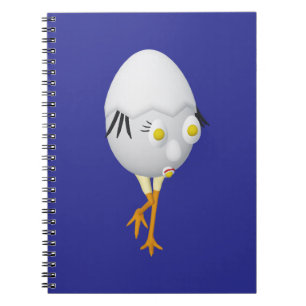Caderno Espiral Personagem de Ovo Excêntrico RG & RA Design Fofo