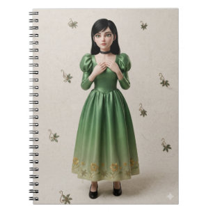Caderno Espiral Personagem Princesa Esmeralda 3D