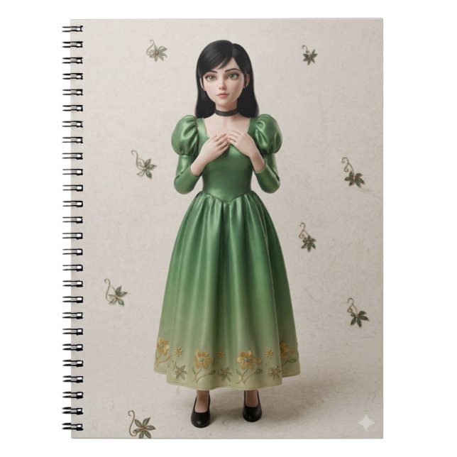 Caderno Espiral Personagem Princesa Esmeralda 3D (Frente)