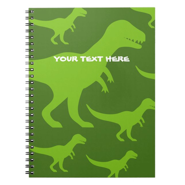 Caderno Espiral Personalidade pré-histórica do dinossauro tiranoss (Frente)