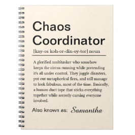 Caderno Espiral Personalised Chaos Coordinator Definition