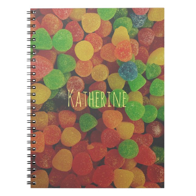 Caderno Espiral Personalised Gumdrops Candy (Frente)