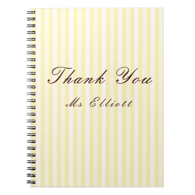 Caderno Espiral Personalised Thank You Teacher Notebook  (Frente)