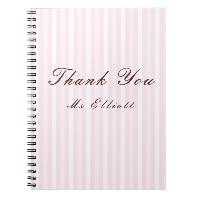 Caderno Espiral Personalised Thank You Teacher Notebook  (Frente)