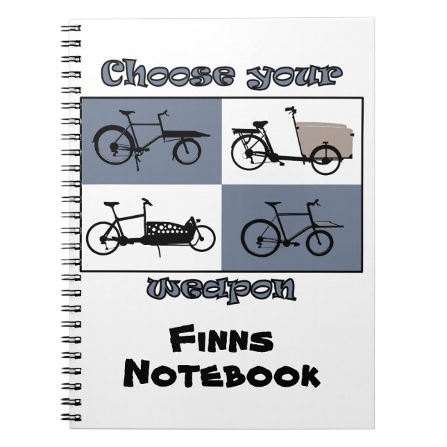 Caderno Espiral personalisierbar, Lastenrad choose, Dein Text (Frente)