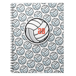 Caderno Espiral Personalização da Equipe de Esportes Negra Branca