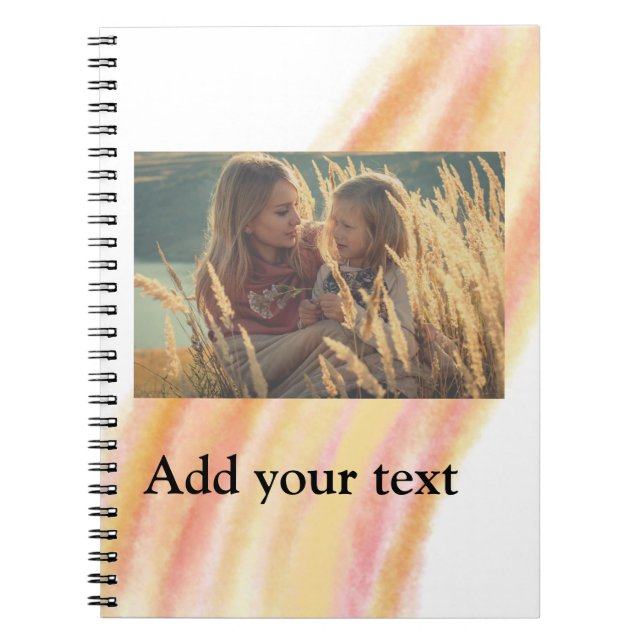 Caderno Espiral personalizado adicione sua foto natal água persona (Frente)