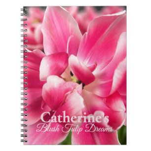 Caderno Espiral Personalizado Blush Tulip Dreams