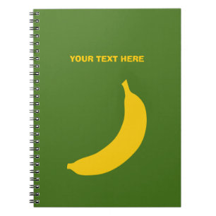 Caderno espiral personalizado com capa de banana a