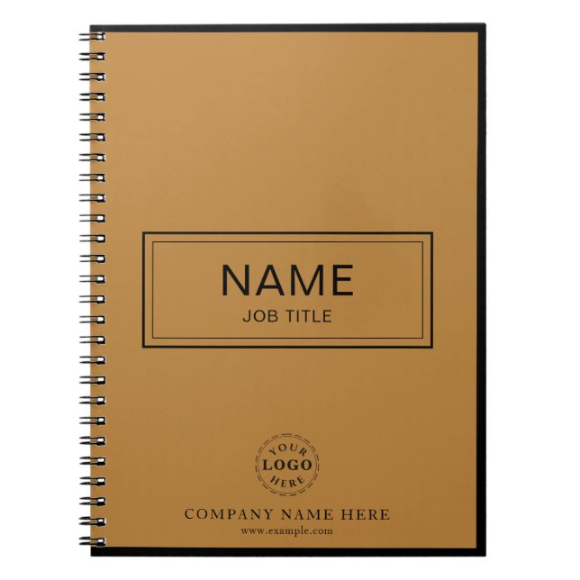 Caderno Espiral Personalizado com Nome e Logotipo  (Frente)