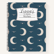 Caderno Espiral Personalizado com Padrão da Lua 21