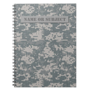 Caderno espiral personalizado da ACU Digital Camo