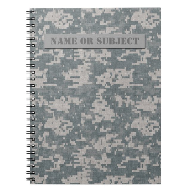 Caderno espiral personalizado da ACU Digital Camo (Frente)