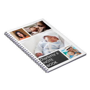 Caderno Espiral Personalizado de Colagem de Fotografias DIY