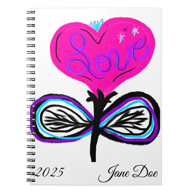 Caderno Espiral Personalizado Deixe O Diário Bloom (Frente)