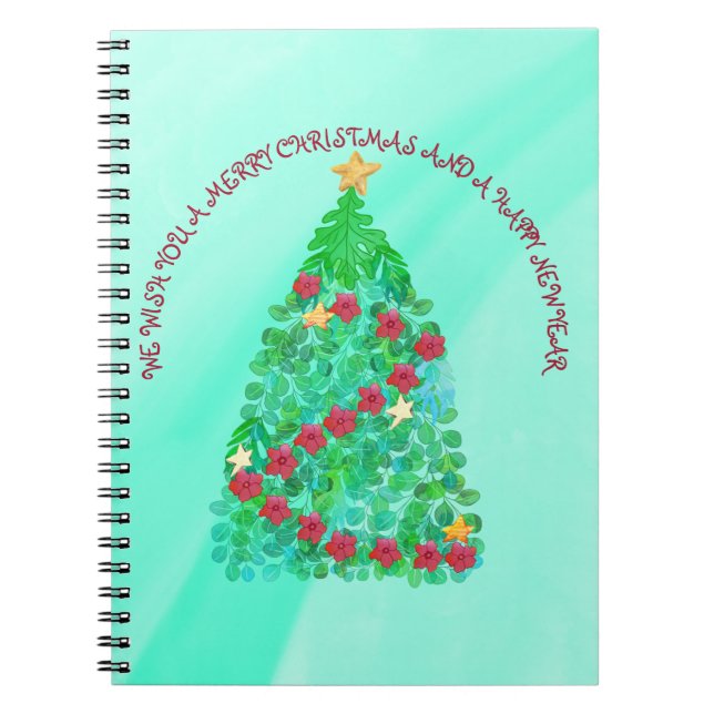 CADERNO ESPIRAL PERSONALIZADO, DESEJAMOS UM NATAL DE MERGULHO. (Frente)