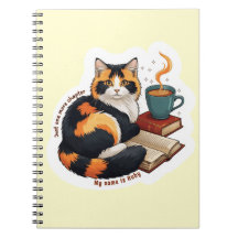 Caderno Espiral Personalizado do Gato Calico Aconc