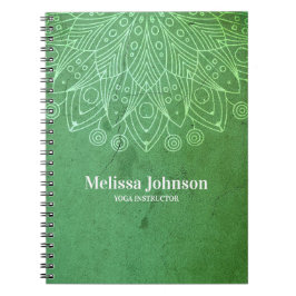 Caderno Espiral Personalizado em Mandala Verde