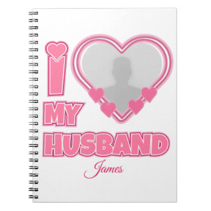 Caderno Espiral Personalizado Eu Amo Meu Marido - Adicionar Fotogr