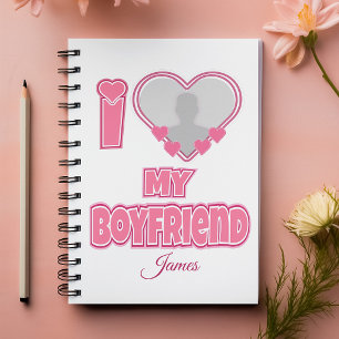 Caderno Espiral Personalizado Eu Amo Meu Namorado - Adicionar Foto