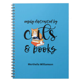 CADERNO ESPIRAL PERSONALIZADO FACILMENTE DISTRATADO POR GATOS E LI