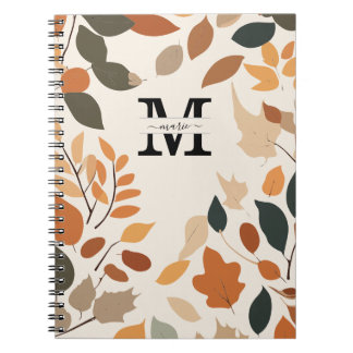 Caderno Espiral Personalizado Floral Personalizado para Monograma 