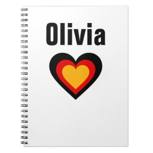 Caderno Espiral Personalizado inspirado na bandeira alemã/Alemanha