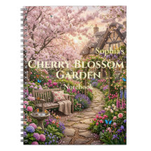 Caderno Espiral Personalizado Jardim de Cerejeira