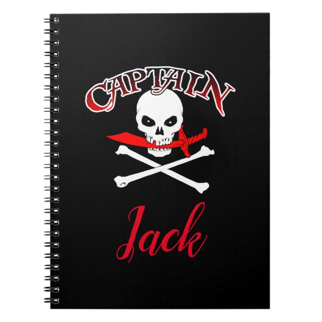Caderno Espiral Personalizado Jolly Roger (Cutlass) (Frente)