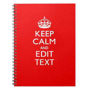 Caderno Espiral Personalizado mantenha calmo e edite a decoração