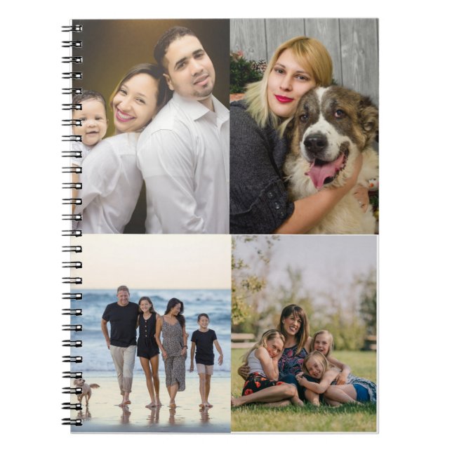 Caderno Espiral Personalizado para Colagem de Fotos da Família 4 (Frente)